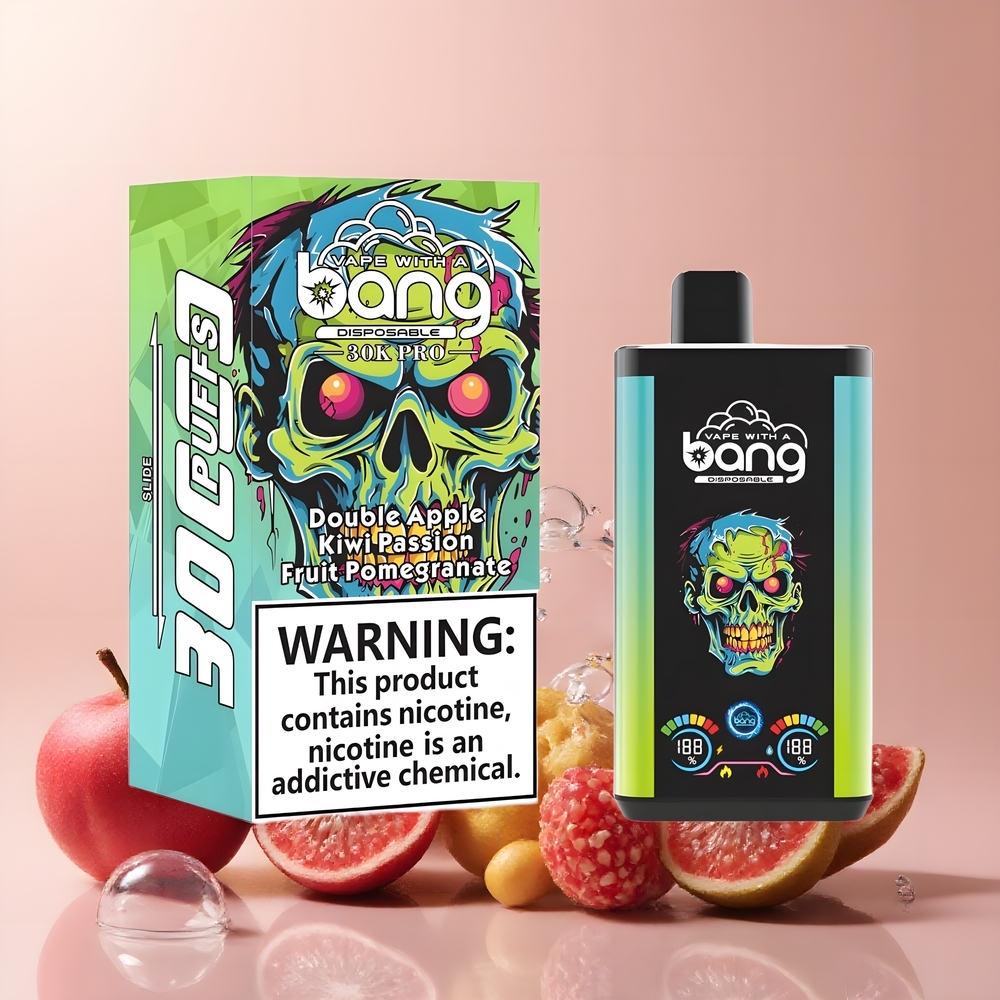 Partihandel Sverige Bang 30K Pro 30000 Puffs Dubbel Äpple & Kiwi Passionfrukt Granatäpple 36ml Dual-Flavor