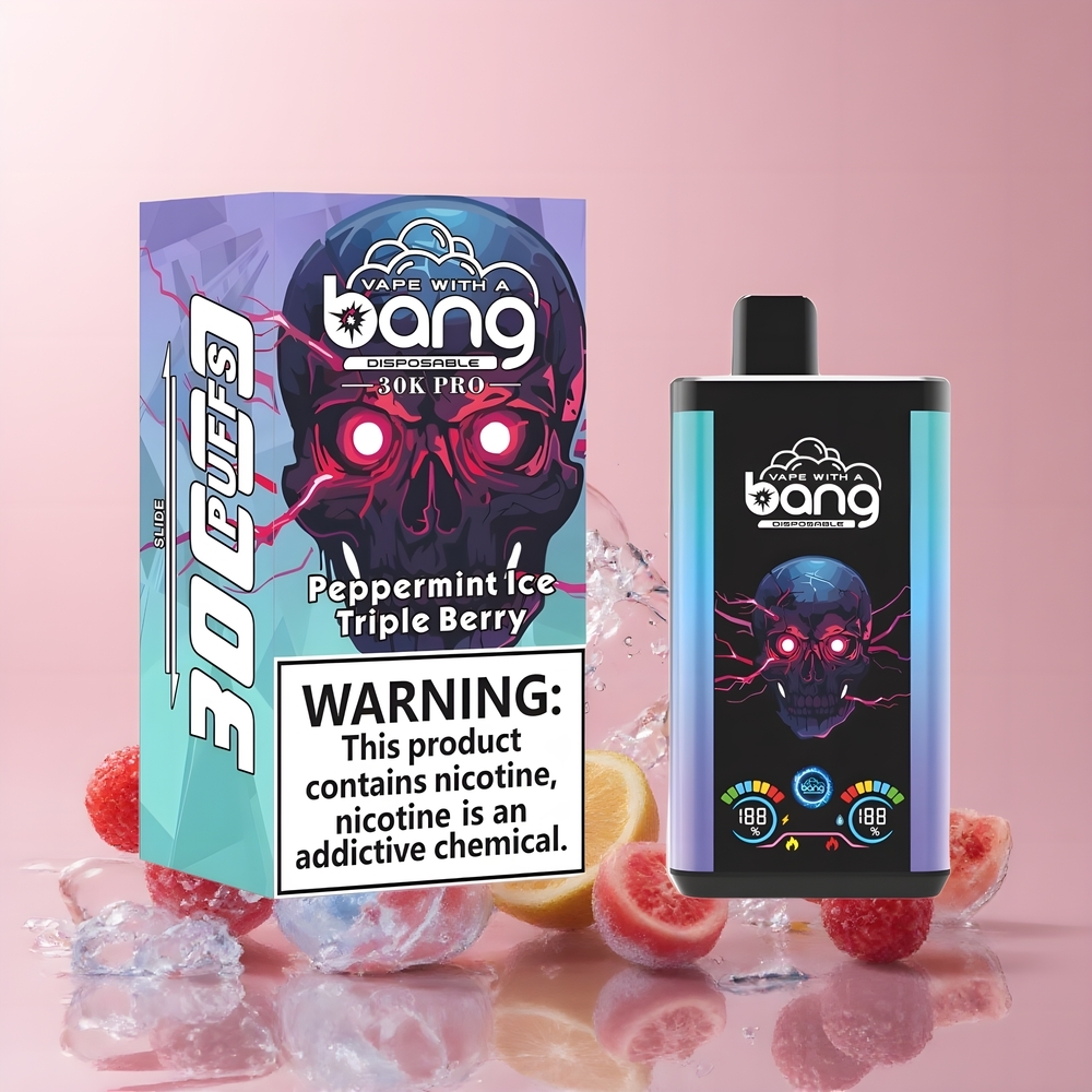 Partihandel Sverige Bang 30K Pro 30000 Puffs Dubbelsmak Pepparmynt Is & Trebär
