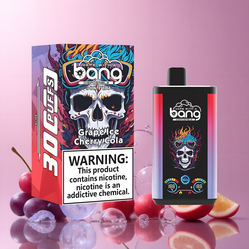Partihandel Sverige Bang 30K Pro 30000 Puffs Vinsorbär & Kolsyrad Körsbär