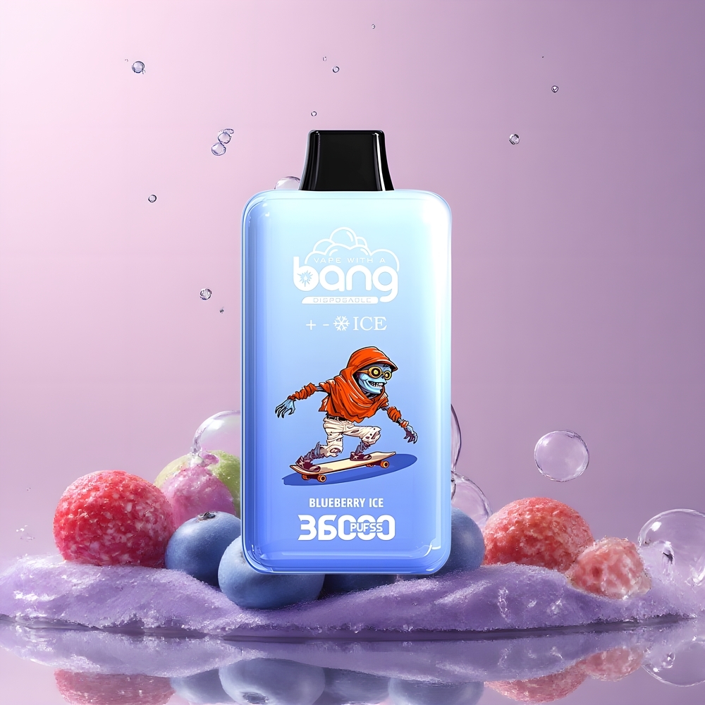 Partihandel Sverige Bang 36000 Ice Level Engångsenhet Blåbärs Ice 36000 Puffs 36ml 850 mAh