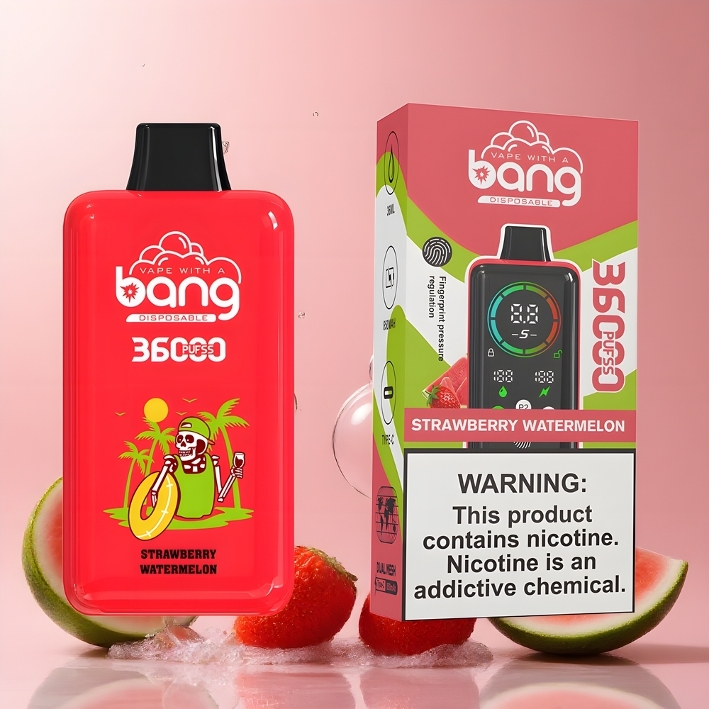 Partihandel Sverige Bang 36000 Power Engångs Jordgubb Vattenmelon 36ml 5% 850mAh