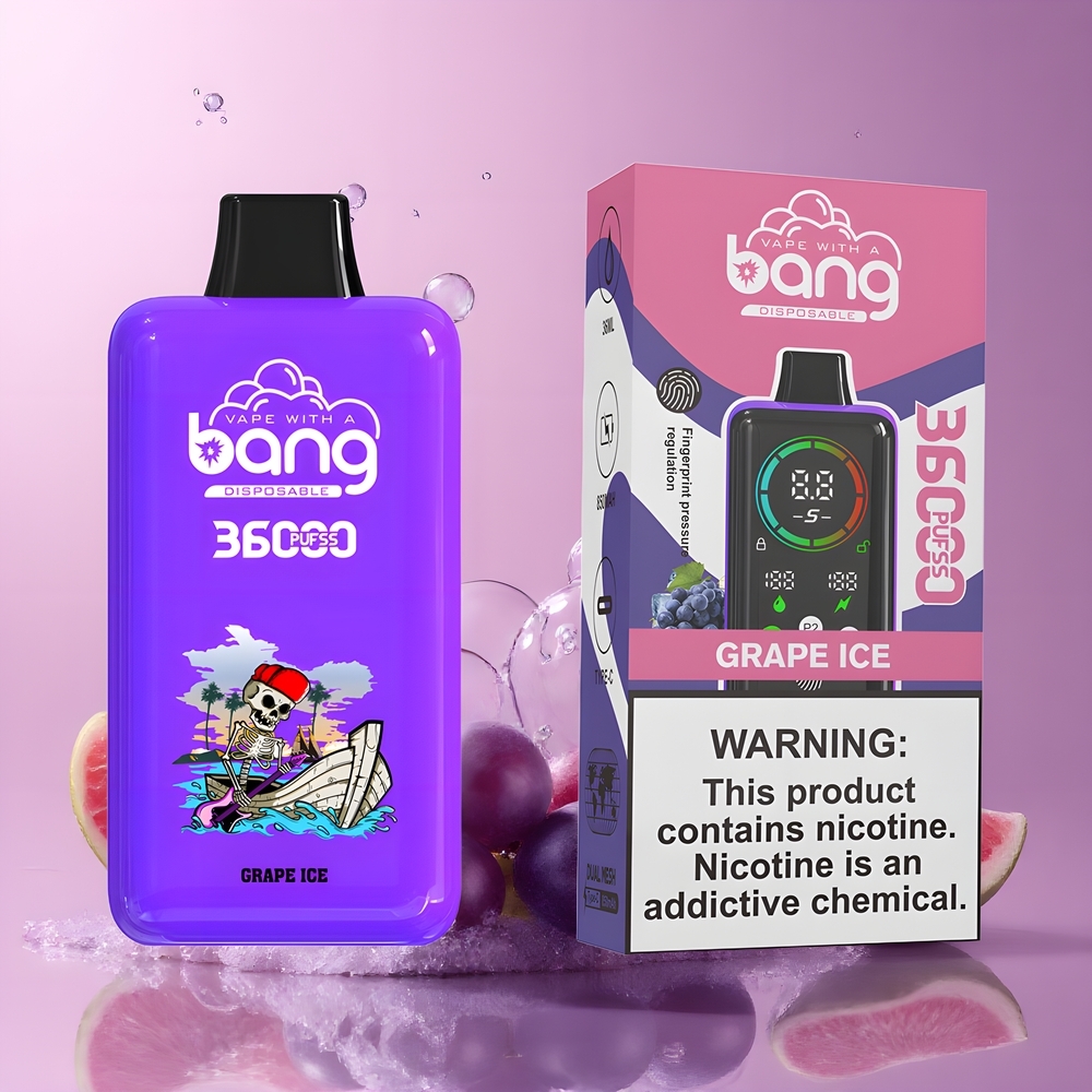 Partihandel Sverige Bang 36000 Power Engångsvape Druvis Is 36ml 5% 850mAh