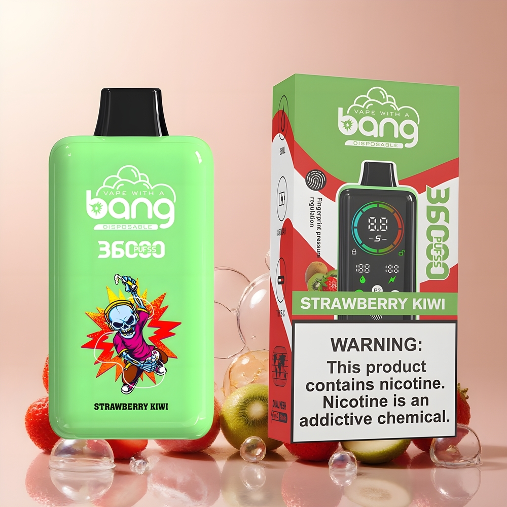 Partihandel Sverige Bang 36000 Power Jordgubb Kiwi 850mAh 36ml 5%