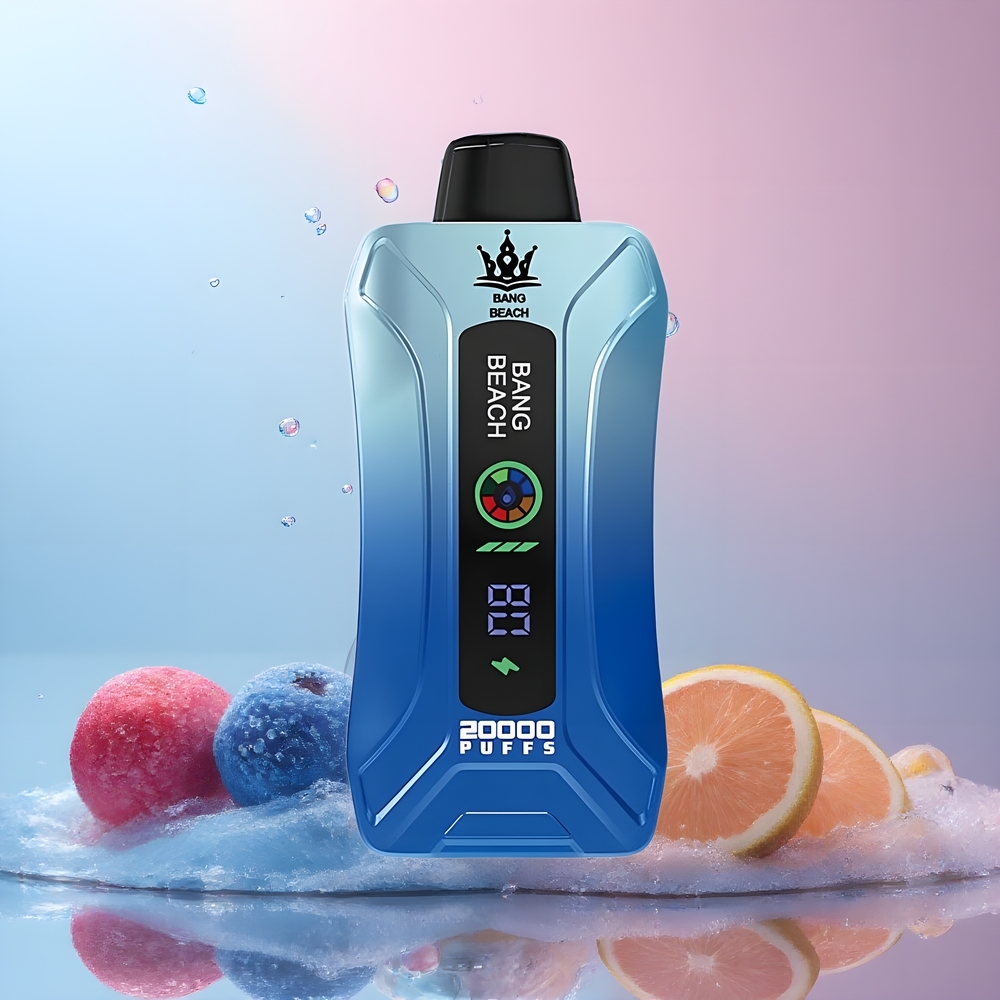 Partihandel Sverige Bang Beach Smart Screen 20000 Puffs Engångsvape Blå Hallon Is 35ml 650mAh