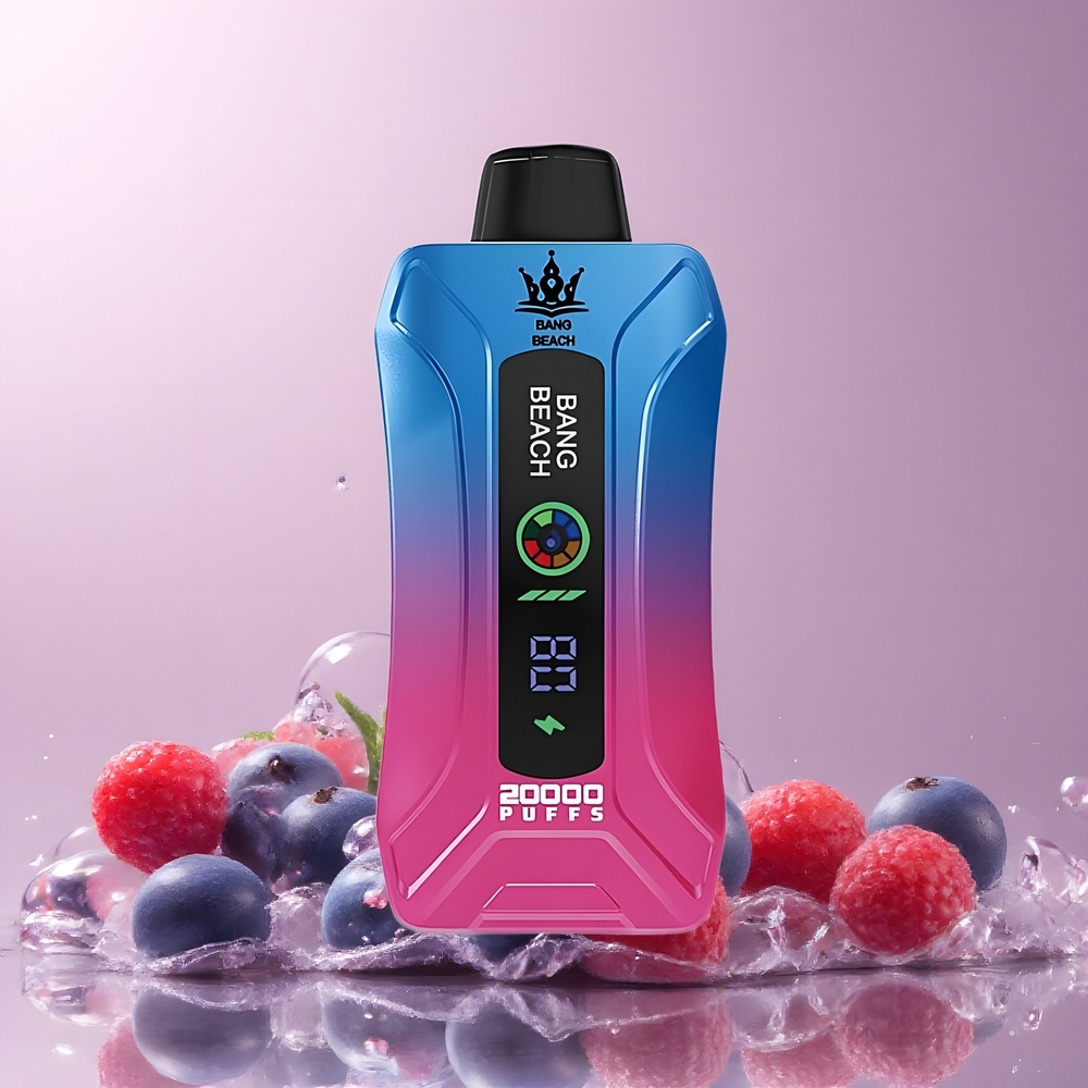 Partihandel Sverige Bang Beach Smart Screen 20000 Puffs Engångsvape Blåbär Hallon