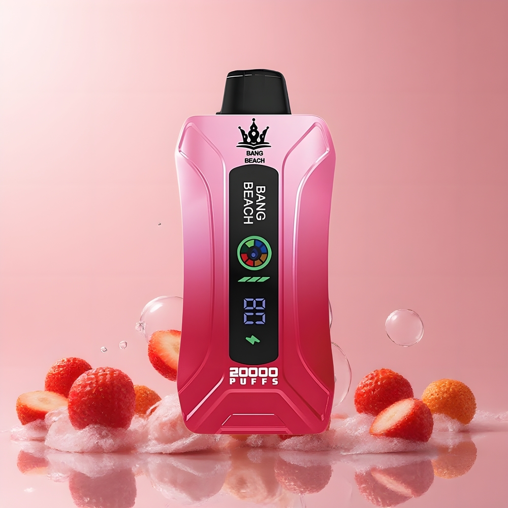 Partihandel Sverige Bang Beach Smart Screen 20000 Puffs Engångsvape Jordgubb Is 35ml 650mAh