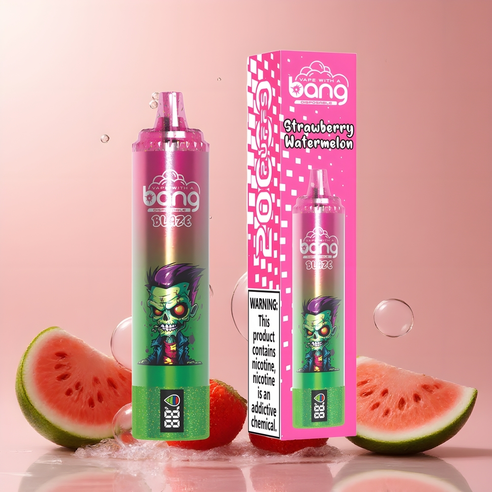 Partihandel Sverige Bang Blaze Tornado 20000 Puffs Jordgubb Vattenmelon Typ-C Luftflöde 0-5% Nikotin