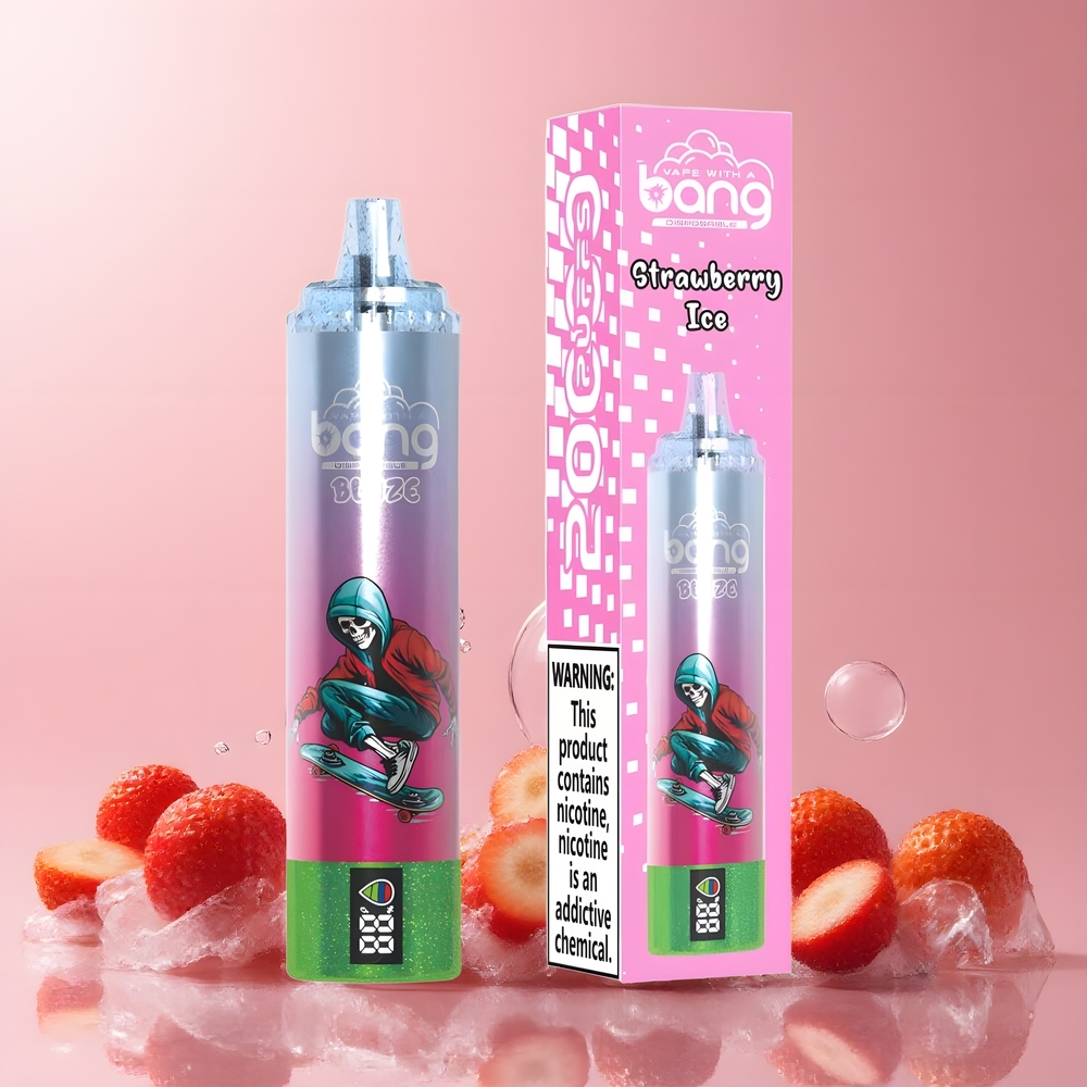 Partihandel Sverige Bang Blaze Tornado 20000 Puffs Typ-C Luftflöde Jordgubb Is Vape