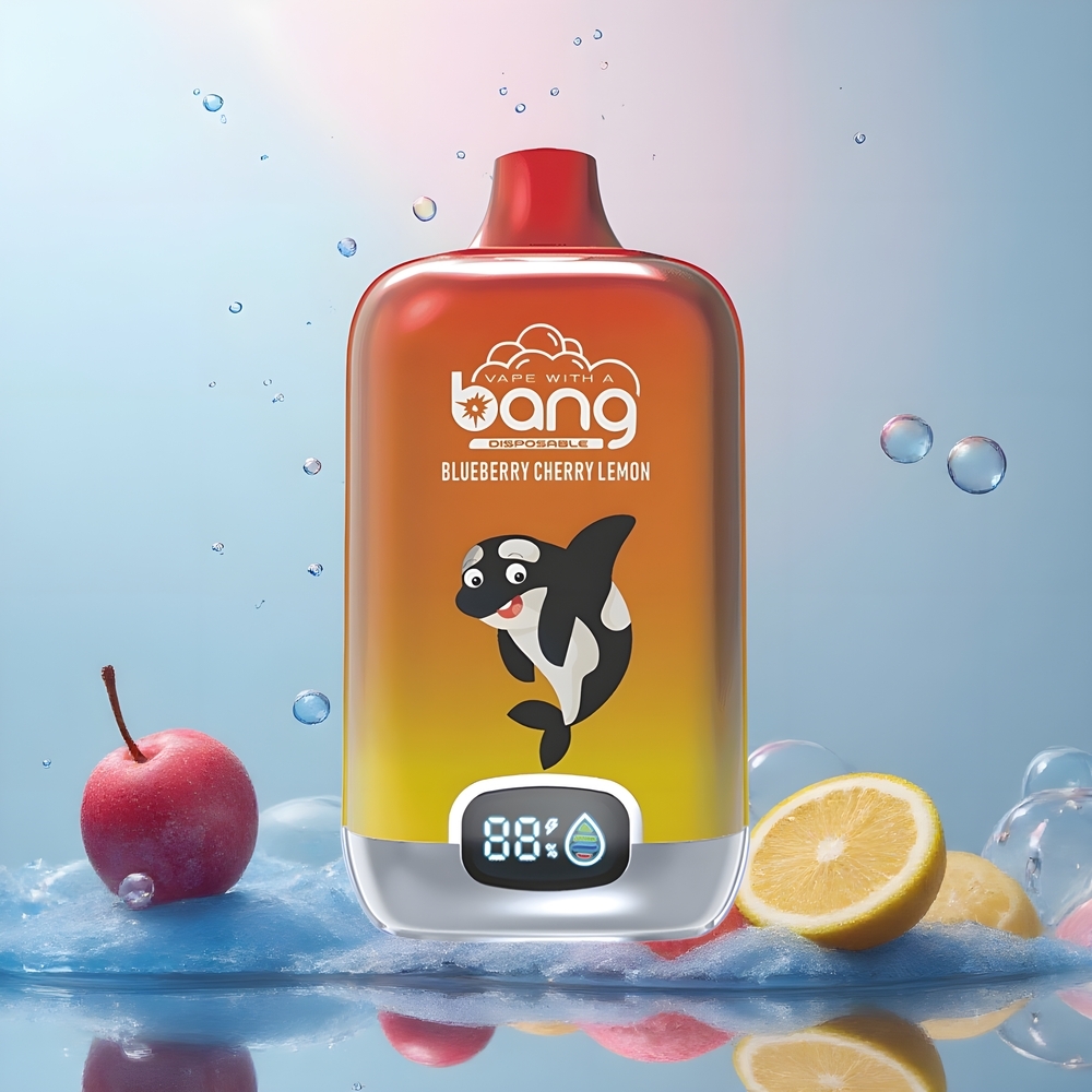 Partihandel Sverige Bang Digital Box 15000 Puffs Blå Körsbär Citron 15ml 550mAh Smart Display