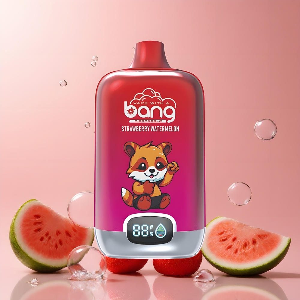 Partihandel Sverige Bang Digital Box 15000 Puffs Jordgubb Vattenmelon 15ml 550mAh Typ-C Display