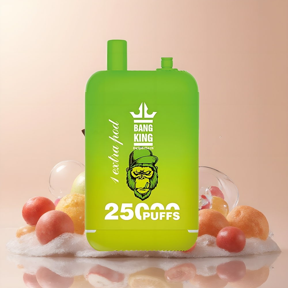 Partihandel Sverige Bang King 25000 Puffs Dual System Sursäpple Is