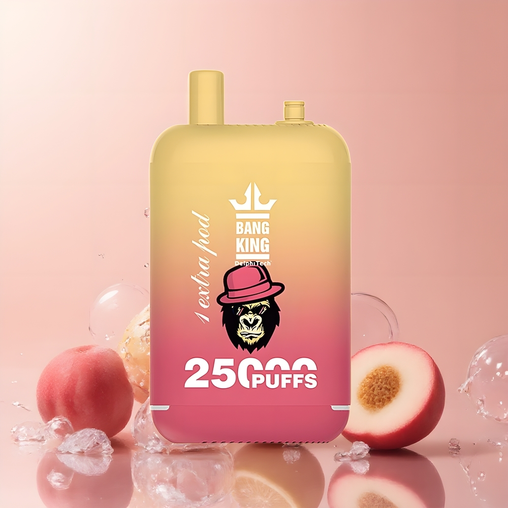 Partihandel Sverige Bang King 25000 Puffs Juicy Peach Is 46ml Dual Pod System