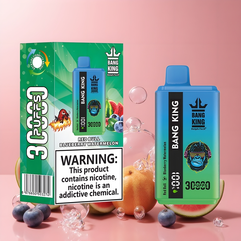 Partihandel Sverige Bang King 30000 Puff Red Bull Blåbär Vattenmelon 36ml 550mAh