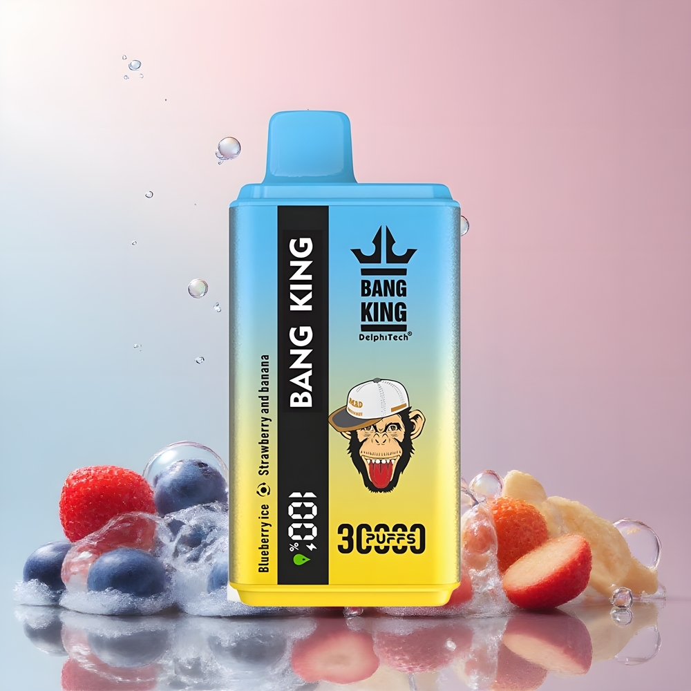 Partihandel Sverige Bang King 30000 Puffs 36ml 550mAh Blåbär Is Jordgubb Och Banan