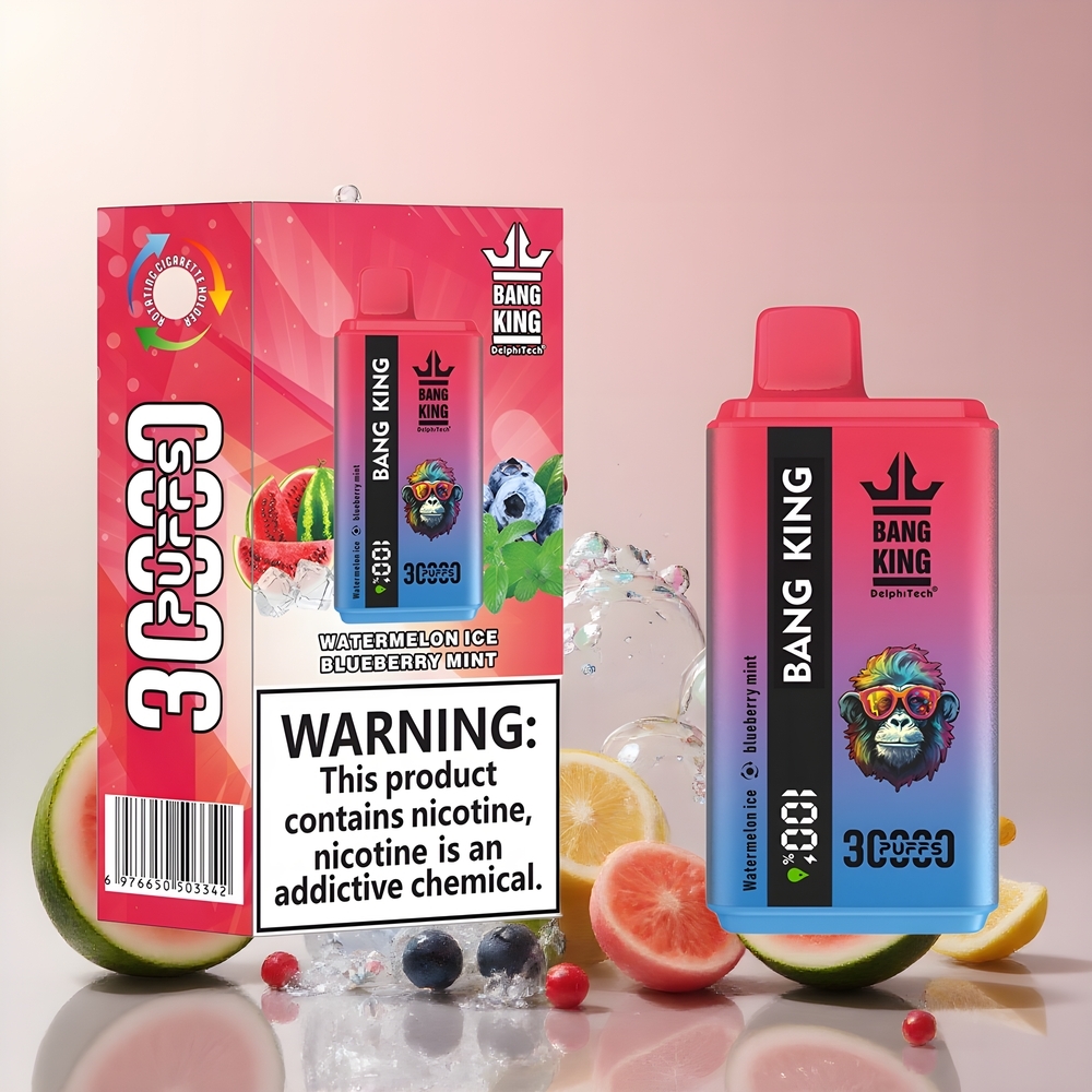 Partihandel Sverige Bang King 30000 Puffs 36ml 550mAh Vattenmelon Is Blåbär Mynta