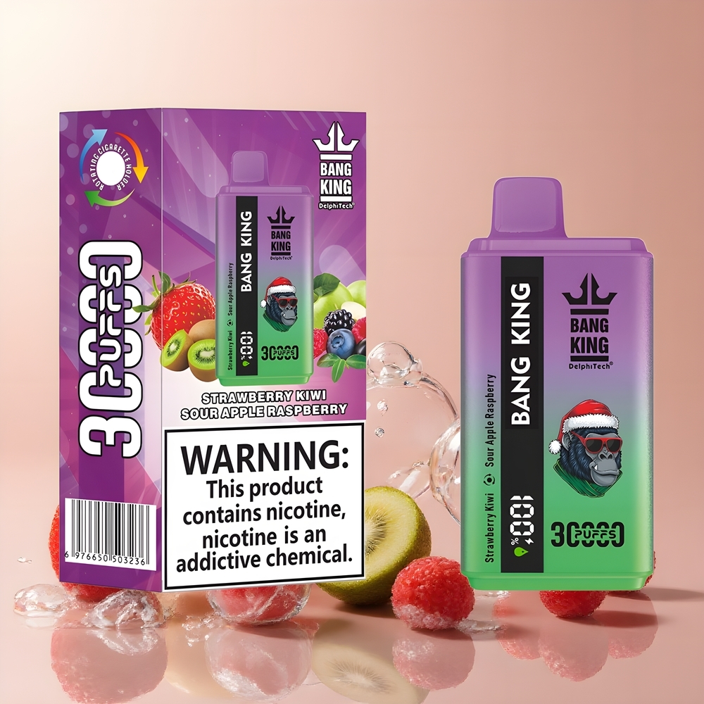 Partihandel Sverige Bang King 30000 Puffs 36ml Jordgubb Kiwi Sur Äpple Hallon