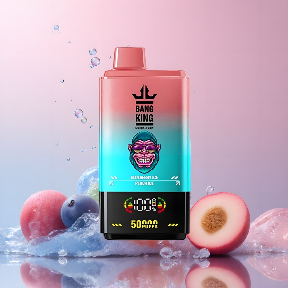 Partihandel Sverige Bang King 50000 Blåbär Is Persik Is 50ml 850mAh Type-C Mesh