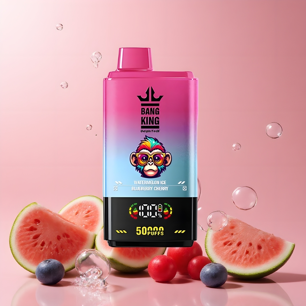 Partihandel Sverige Bang King 50000 Enkelvape Vattenmelon Blåbär Körsbär 50ml 850mAh