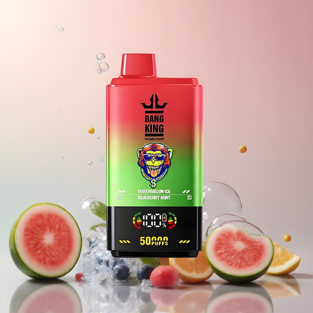 Partihandel Sverige Bang King 50000 Puffar 50ml Vattenmelon Blåbär Mynta Vape