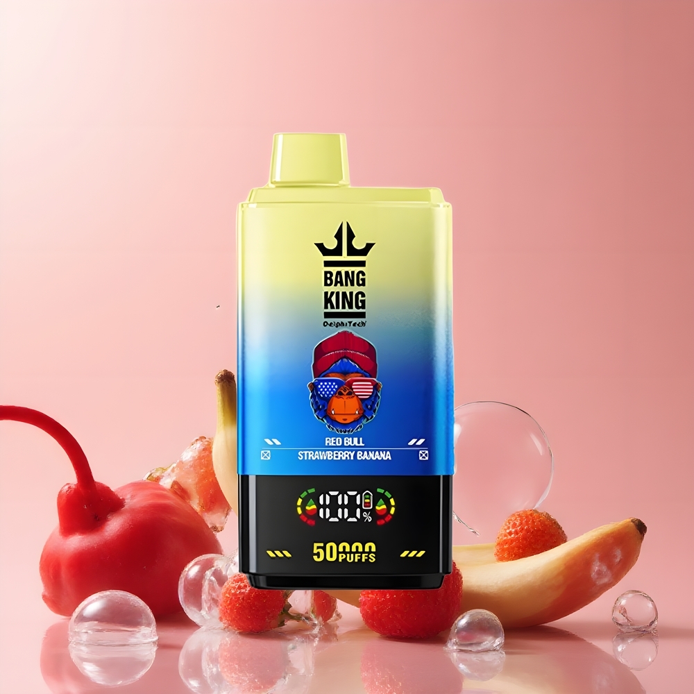 Partihandel Sverige Bang King 50000 Röd Tjur Jordgubb Banan 50ml 850mAh Type-C