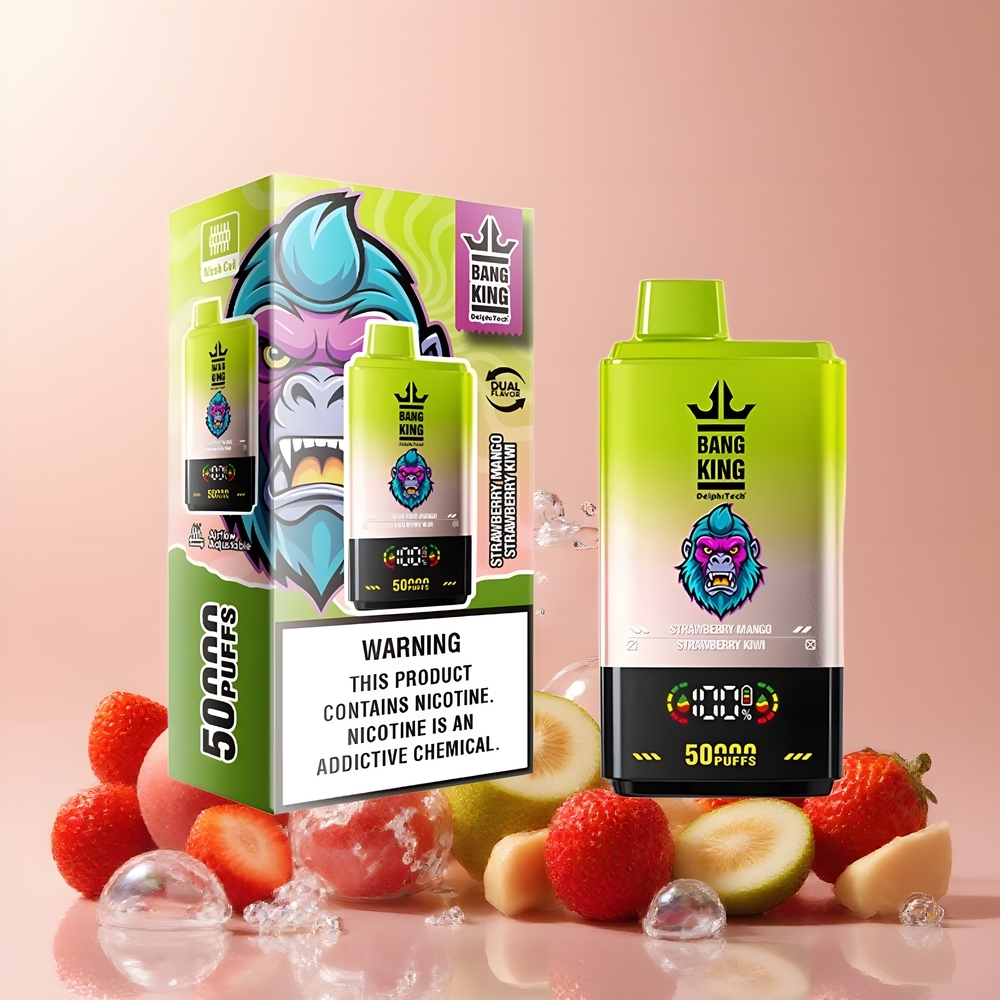 Partihandel Sverige Bang King 50000 engångsvape jordgubb mango jordgubb kiwi 50ml 850mAh