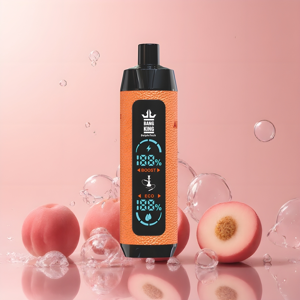 Partihandel Sverige Bang King Shisha 25000 Puffs 30ml Persika Is Type-C 650mAh
