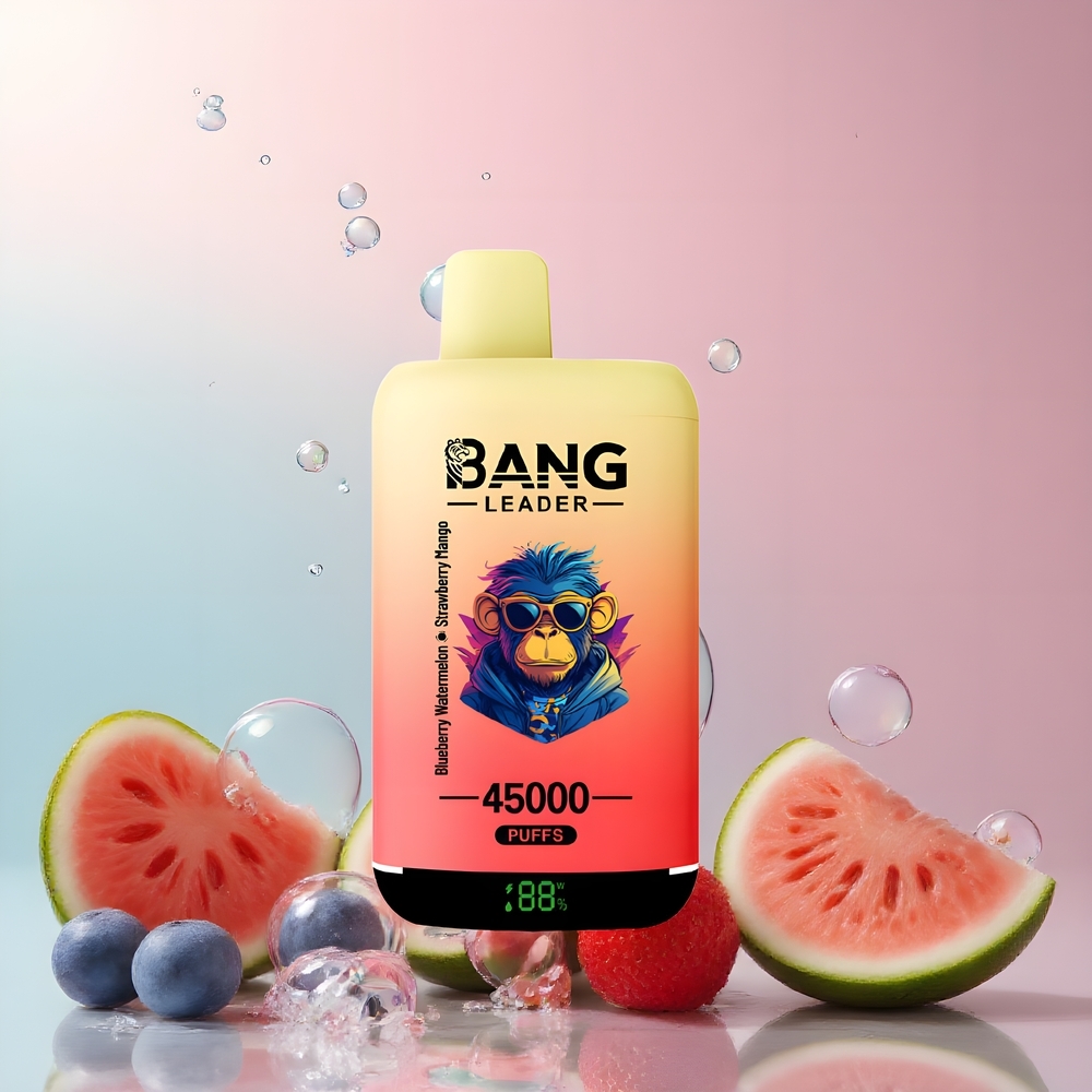 Partihandel Sverige Bang Leader 45000 Puffs Smart Screen Blåbär Vattenmelon Jordgubb Mango