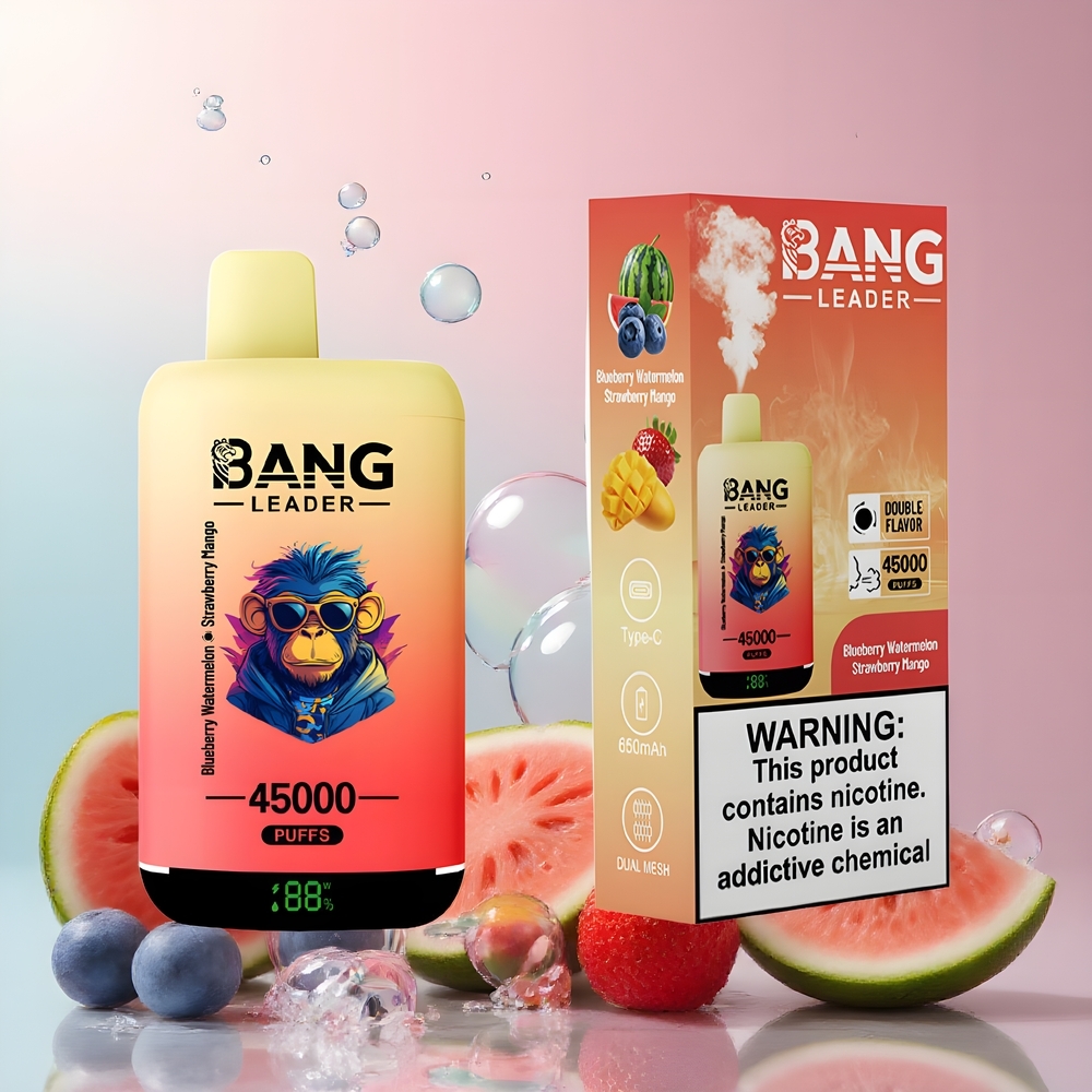 Partihandel Sverige Bang Leader 45000 Puffs Smart Screen Blåbär Vattenmelon Jordgubb Mango