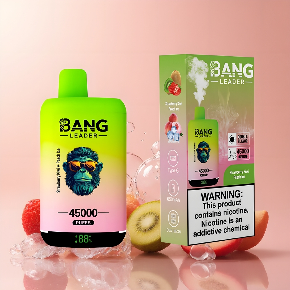 Partihandel Sverige Bang Leader 45000 Puffs Smart Screen Jordgubb Kiwi Peachy Is 5%