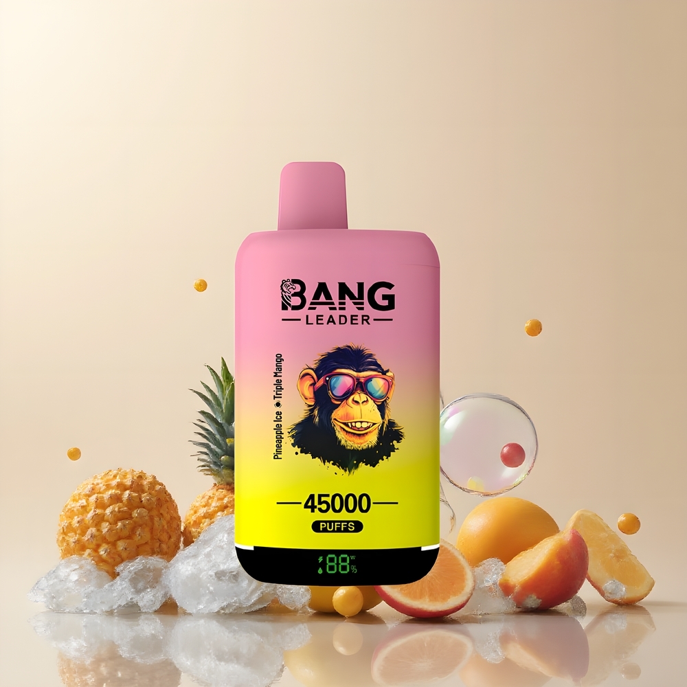 Partihandel Sverige Bang Leader 45000 Puffs Smart Skärm Ananas Is Trippel Mango