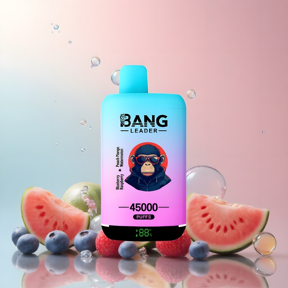 Partihandel Sverige Bang Leader 45000 Puffs Smart Skärm Blåbär Hallon Persika Mango Vattenmelon
