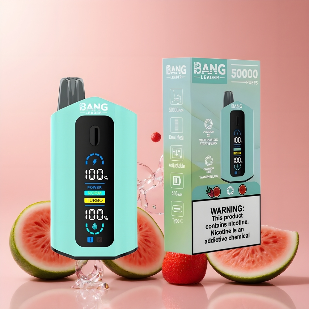 Partihandel Sverige Bang Leader 50000 Puffs 13400mAh 36ml Vattenmelon Jordgubb Vattenmelon Redbull