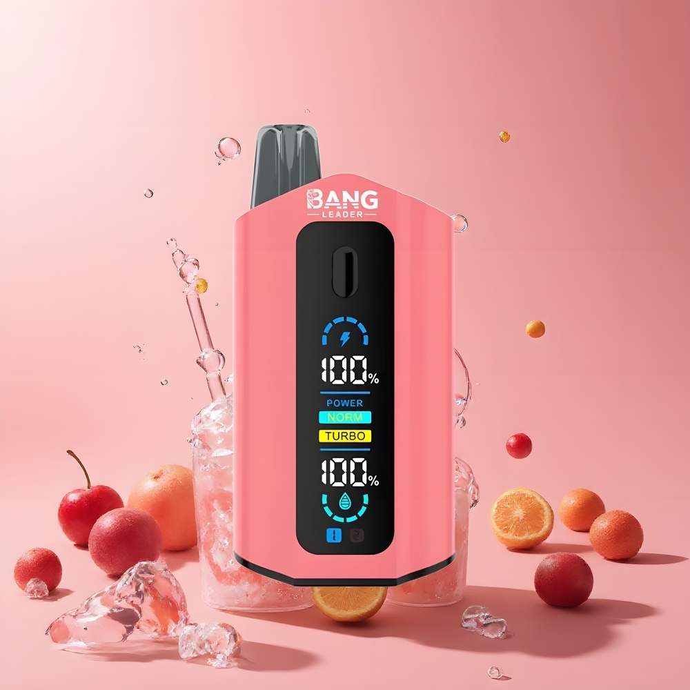 Partihandel Sverige Bang Leader 50000 Puffs 13400mAh Typ-C KörsbärsCola Rosa Lemonad