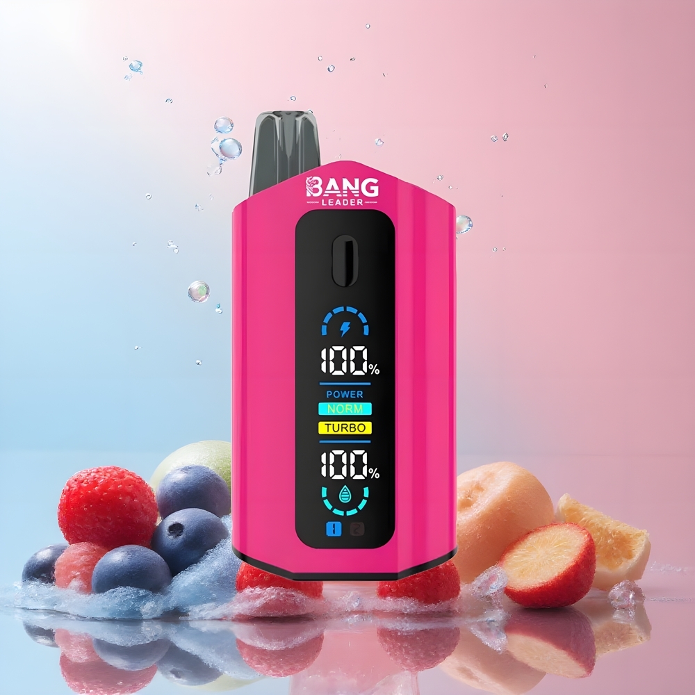Partihandel Sverige Bang Leader 50000 Puffs Blåbär Hallon Lemonad Jordgubb Hallon Körsbär Is 13400mAh 36ml Typ-C