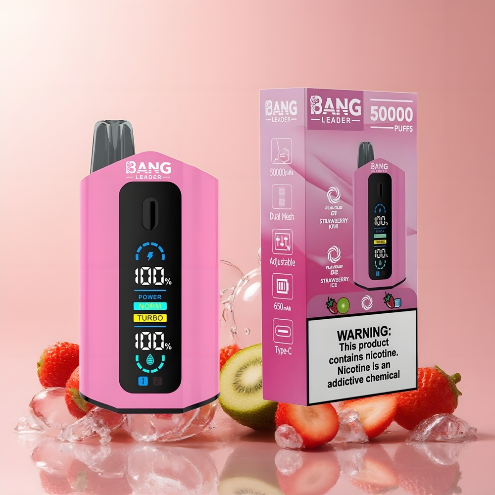 Partihandel Sverige Bang Leader 50000 Puffs Jordgubb Kiwi Jordgubb Is 13400mAh 36ml