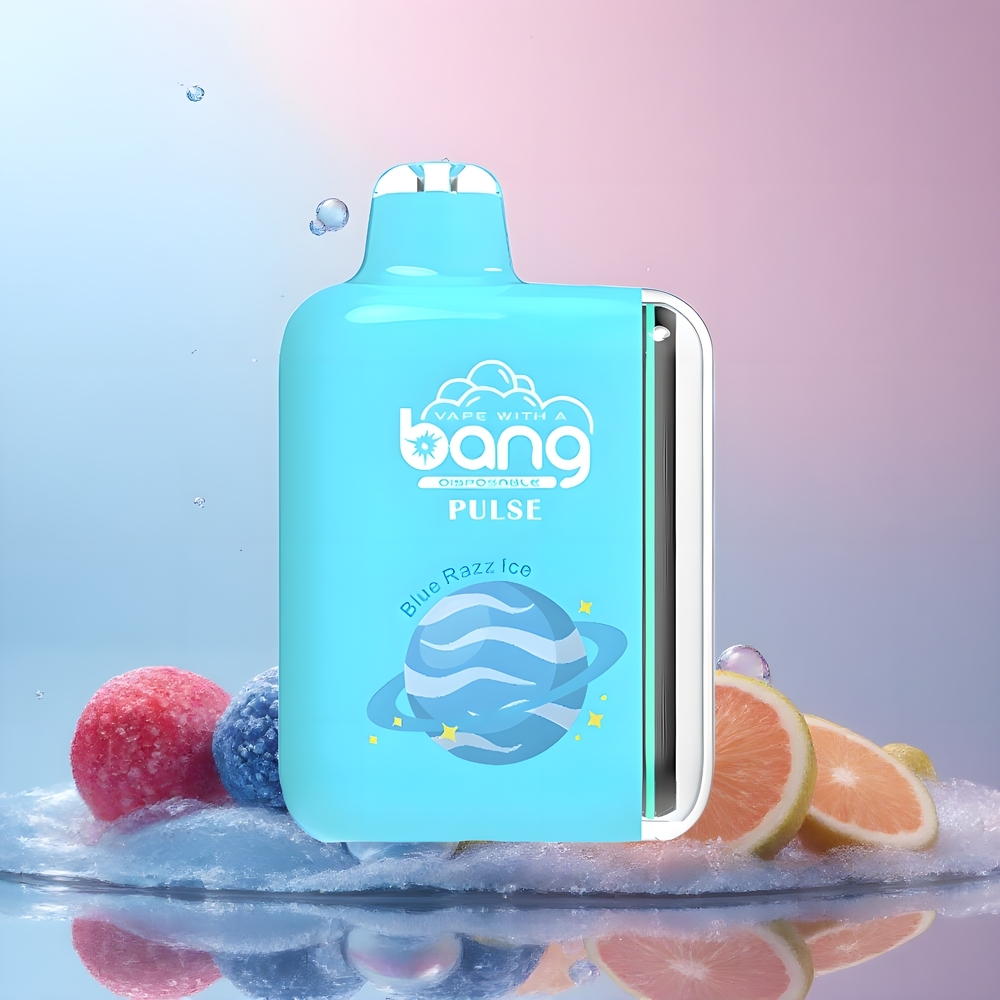 Partihandel Sverige Bang Pulse 18000 Puffs Type-C 650mAh Blå Hallon Is
