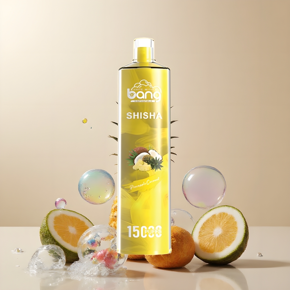 Partihandel Sverige Bang Shisha 15000 Puffs 23ml Ananas Kokosnöt Typ-C Laddning