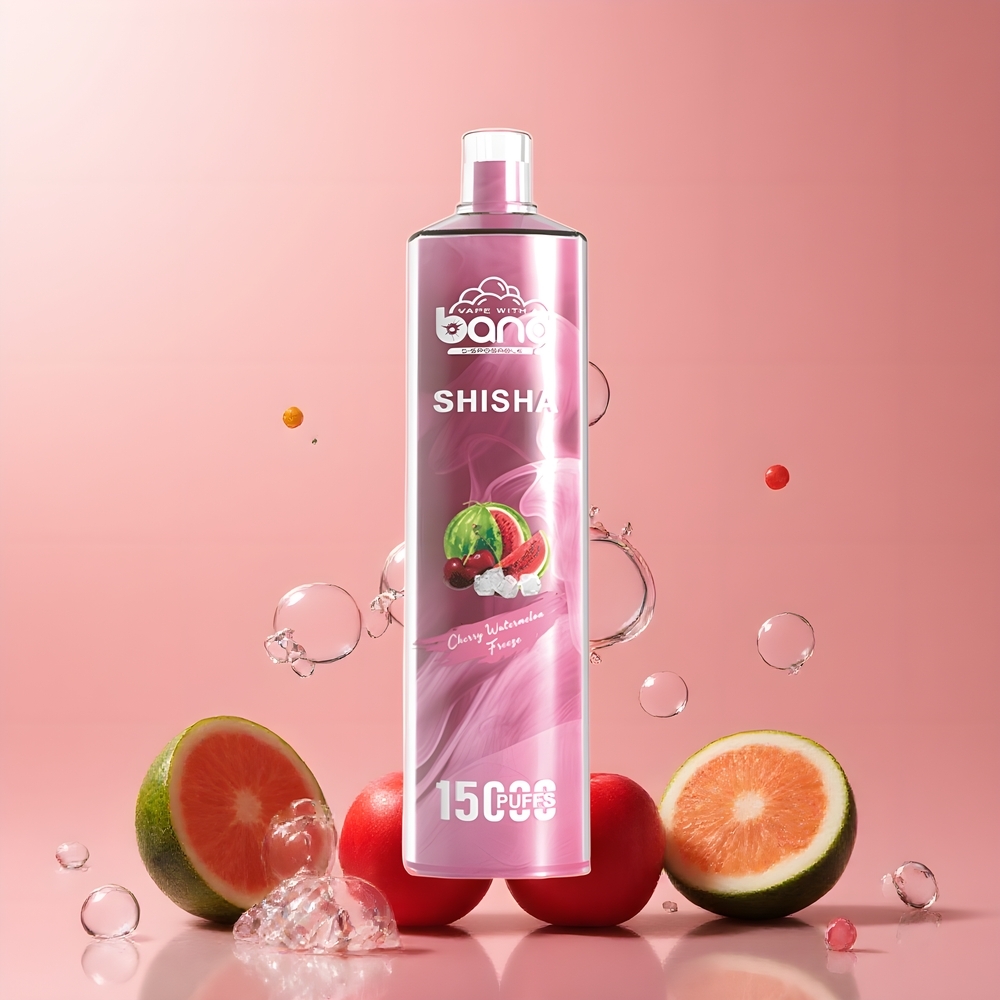 Partihandel Sverige Bang Shisha 15000 Puffs 23ml Typ-C Laddning Körsbär Vattenmelon