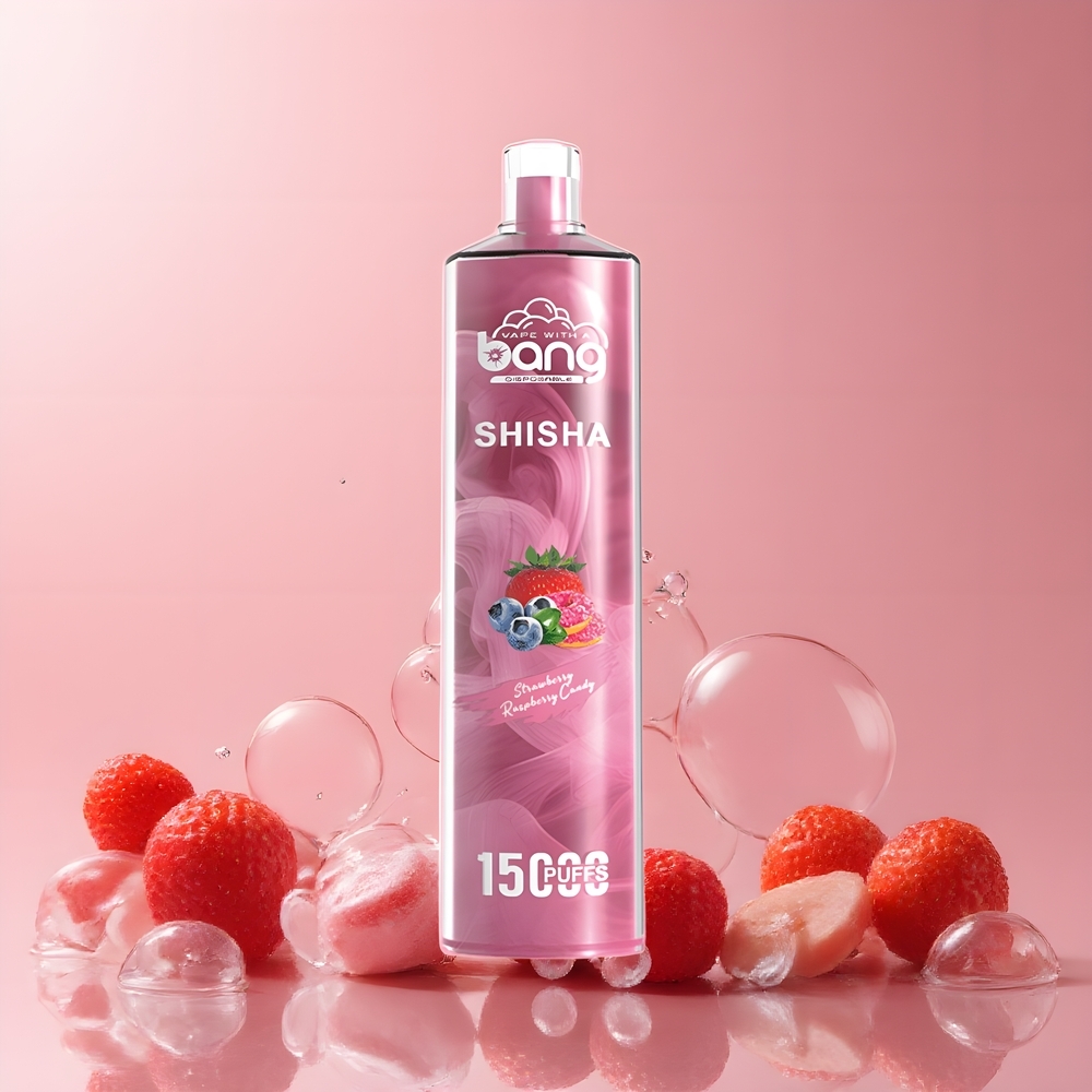 Partihandel Sverige Bang Shisha 15000 Puffs Jordgubb Hallon Godis Typ-C 23ml 600mAh