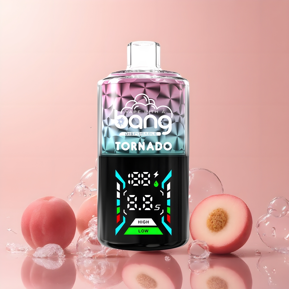 Partihandel Sverige Bang Tornado 40000 Puffs 0% Nikotin Persika Is 40ml 850mAh