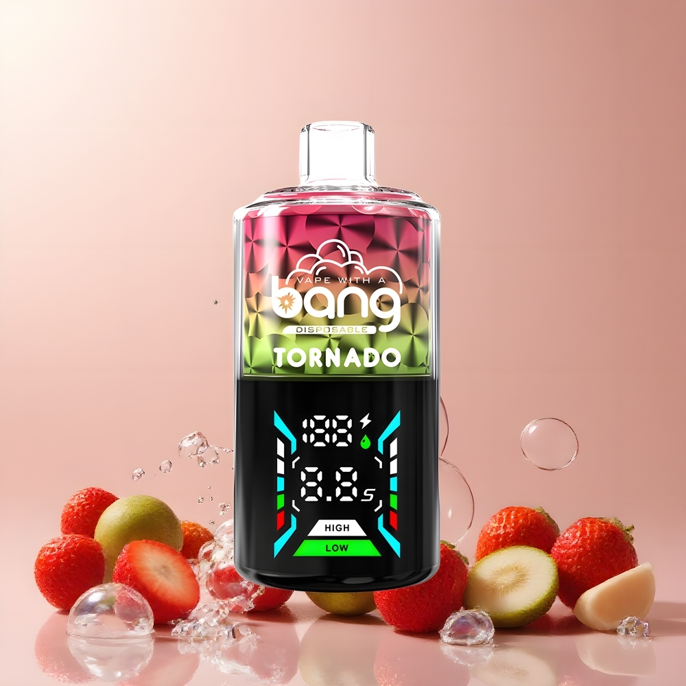 Partihandel Sverige Bang Tornado 40000 Puffs Engångs Vape Jordgubb Kiwi 0% Nikotin 40ml