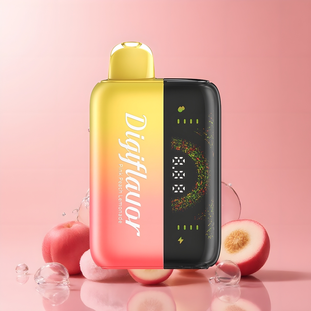 Partihandel Sverige Digiflavor BRK 20000 Puffs Rosa Persika Lemonad 5% 12ml 200mAh 2-lägen