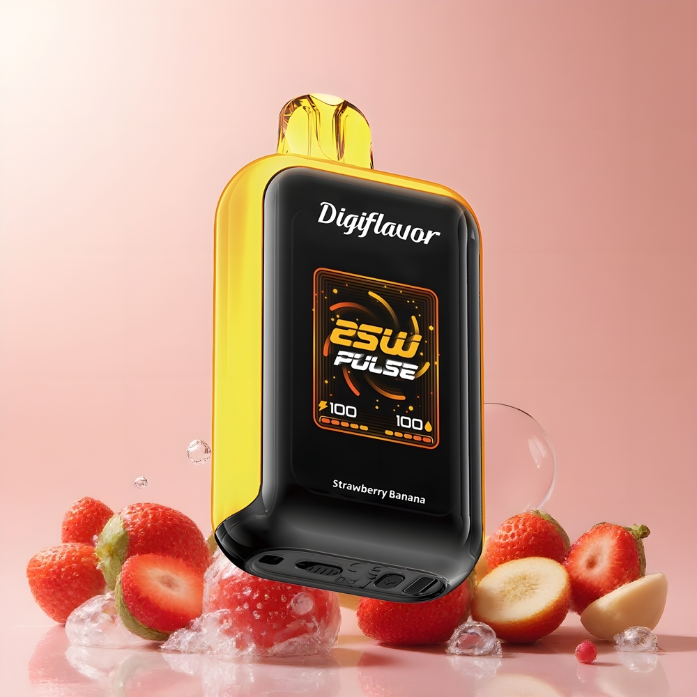 Partihandel Sverige Digiflavor SKY 25000 Puffs Jordgubb Banan 16.0mL Dual Mesh Coil