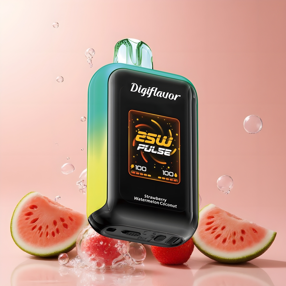Partihandel Sverige Digiflavor SKY 25000 Puffs Jordgubb Vattenmelon Kokosnöt 16.0mL Smart Screen