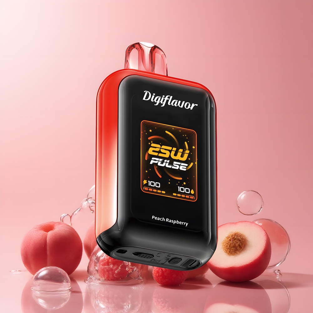 Partihandel Sverige Digiflavor SKY 25000 Puffs Persika Hallon 16mL Dual Mesh Coil 25W