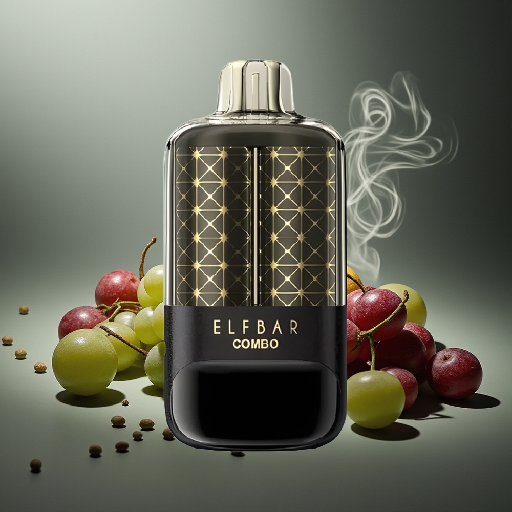 Partihandel Sverige ELF BAR COMBO 25000 Puffs Engångs Vape Grönt Druva & Druva 700mAh Typ-C