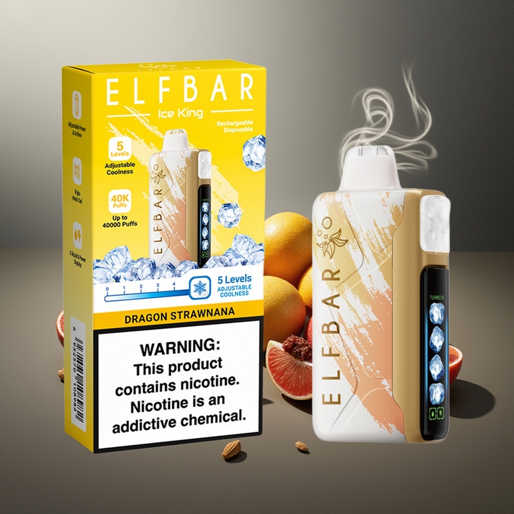 Partihandel Sverige Elf Bar Ice King 40000 Dragon JordgubbBanan 20ml 5% LCD