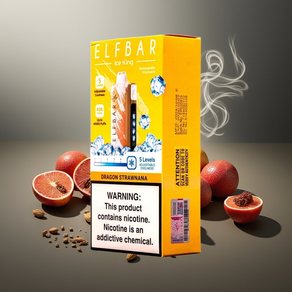 Partihandel Sverige Elf Bar Ice King 40000 Dragon JordgubbBanan 20ml 5% LCD
