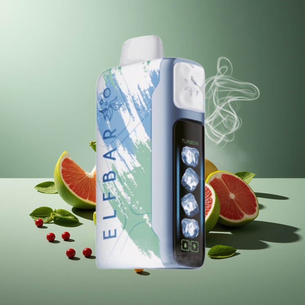 Partihandel Sverige Elf Bar Ice King 40000 Munnar Miami Mynta 20ml 5% LCD Kylning