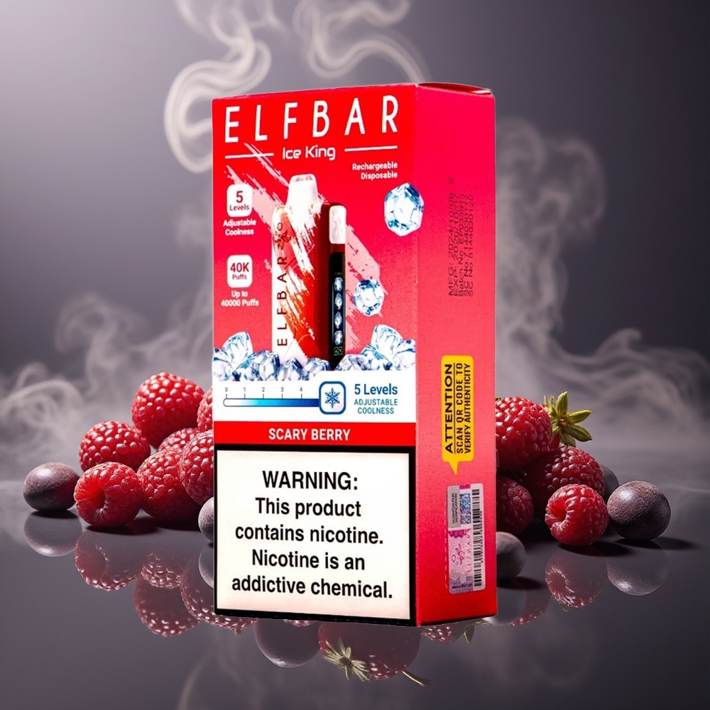 Partihandel Sverige Elf Bar Ice King 40000 Puffs LCD Skräckbär Disposable Vape